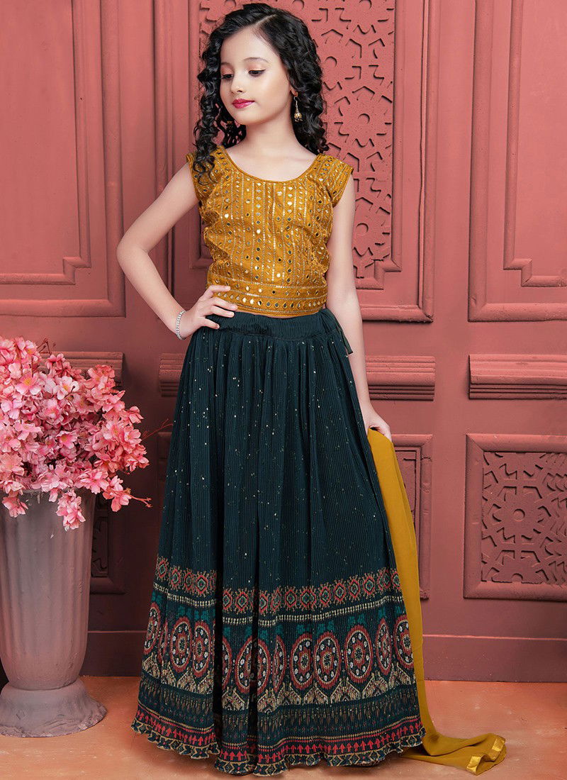 Rama Colour Aaradhna Vol 29 New Latest Designer Wedding Wear Kids Georgette Lehenga Choli Collection 222